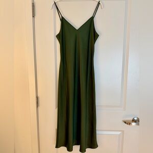Quince Basil Green Maxi Dress